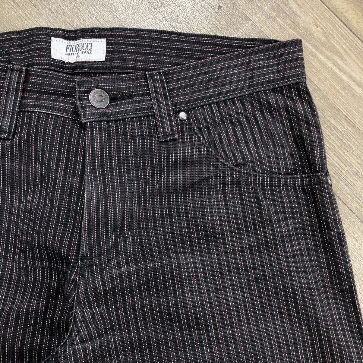 If Six Was Nine 1990s Fiorucci Safety Stripped Baggy Lgb Y2K Flared Jeans Size US 30 / EU 46 - 6 Thumbnail