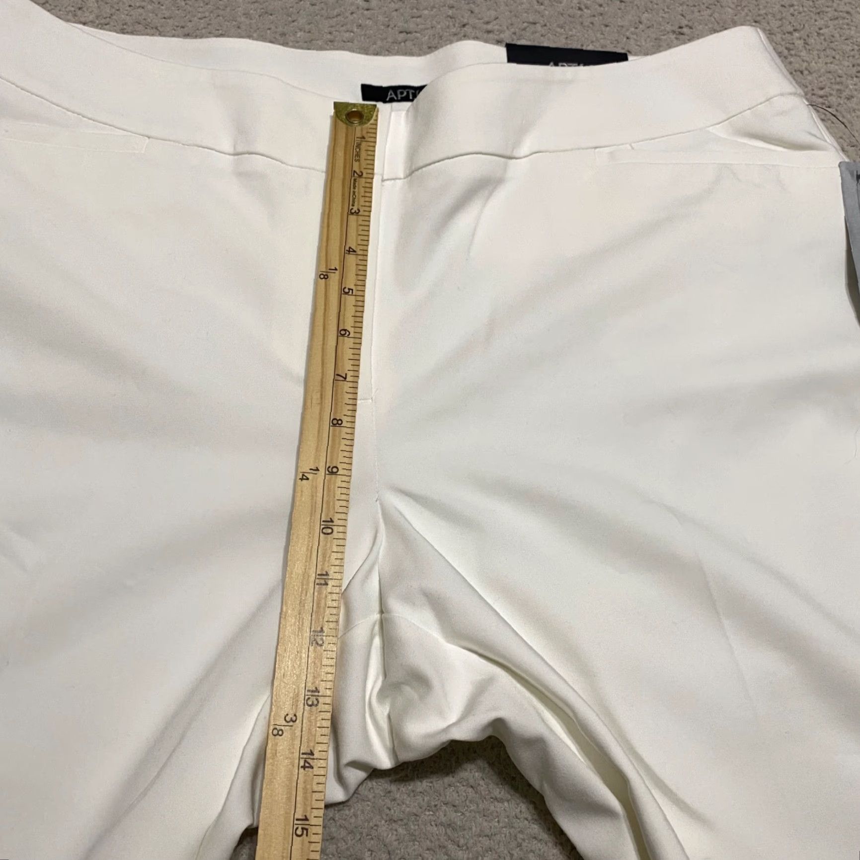 Apt. 9 Apt. 9 White Capri Pants NWT Womens 18W Plus Dress Pants Capris High Rise Stretch Pockets Size 40" / US 18 - 7 Thumbnail