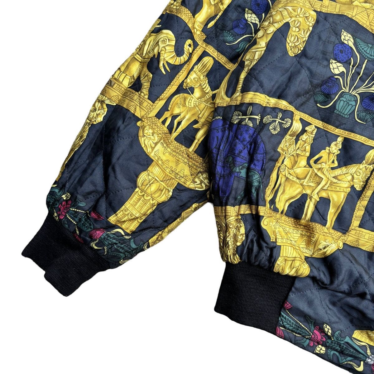Hermes Vintage Hermes "Torana" Silk Bomber Jacket Size US S / EU 44-46 / 1 - 10 Thumbnail