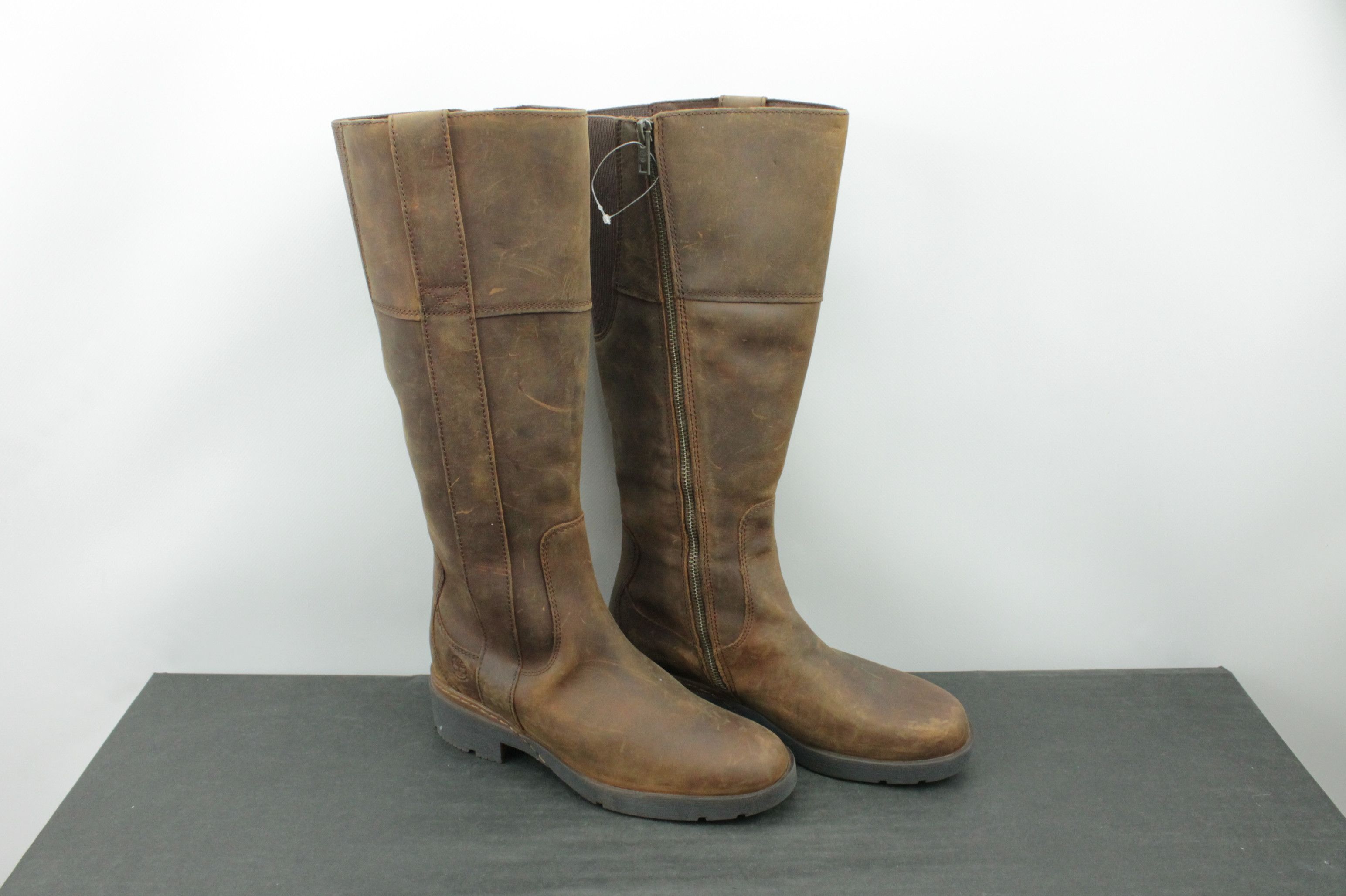 Timberland Timberland Graceyn Waterproof Leather Tall Brown Boot Size US 7 / IT 37 - 4 Thumbnail