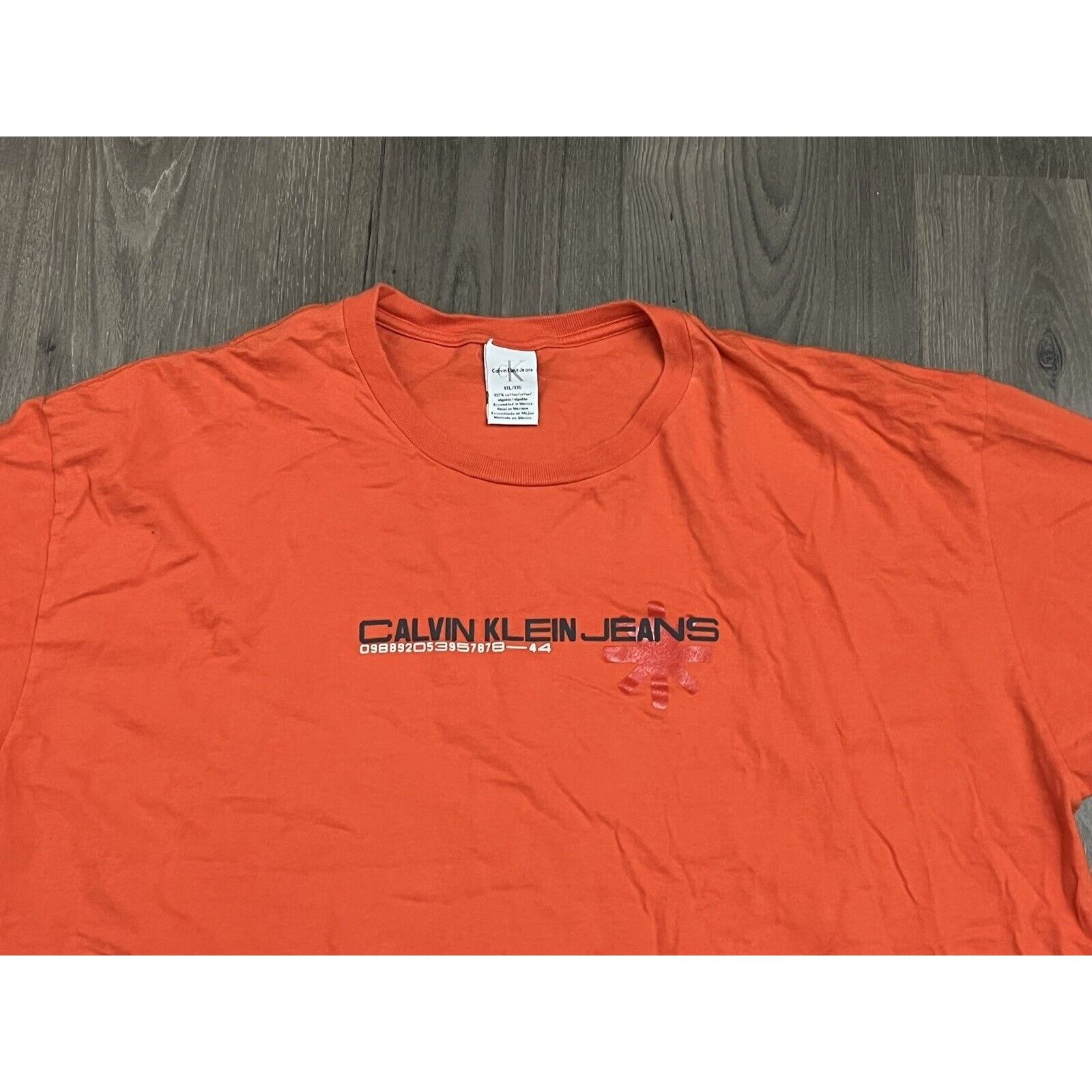 Calvin Klein Vintage Calvin Klein Shirt Men 2XL Orange Retro 90s Logo Spe Size US XXL / EU 58 / 5 - 3 Thumbnail