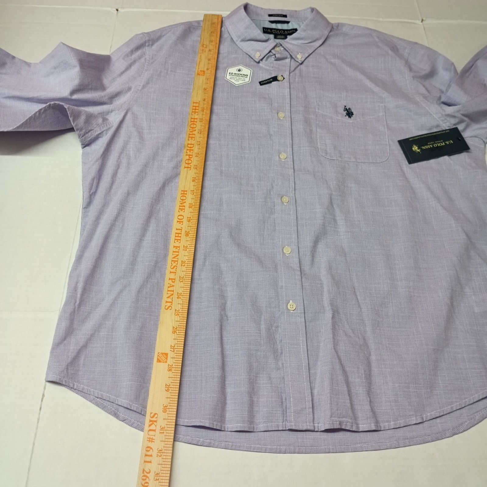 U.S. Polo Assn. U.S. Polo Assn. Woven Shirt Men's 2XL Violet Trail Checkered Size US XXL / EU 58 / 5 - 7 Thumbnail