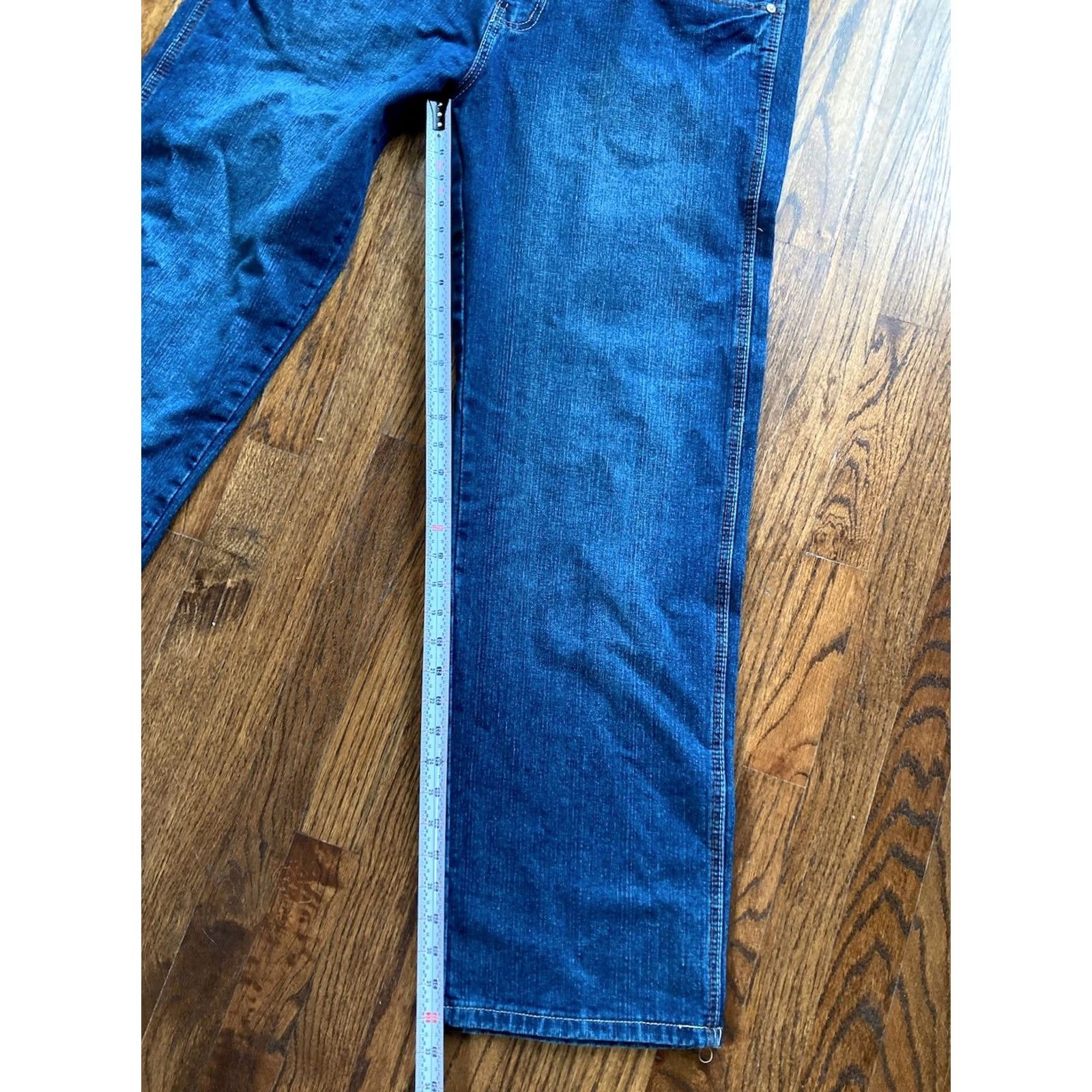 Denime VINTAGE 5ive Jungle Jeans Mens 38x32 Denim Blue Embroidered Hip Hop Wide-Leg Size US 38 / EU 54 - 4 Thumbnail