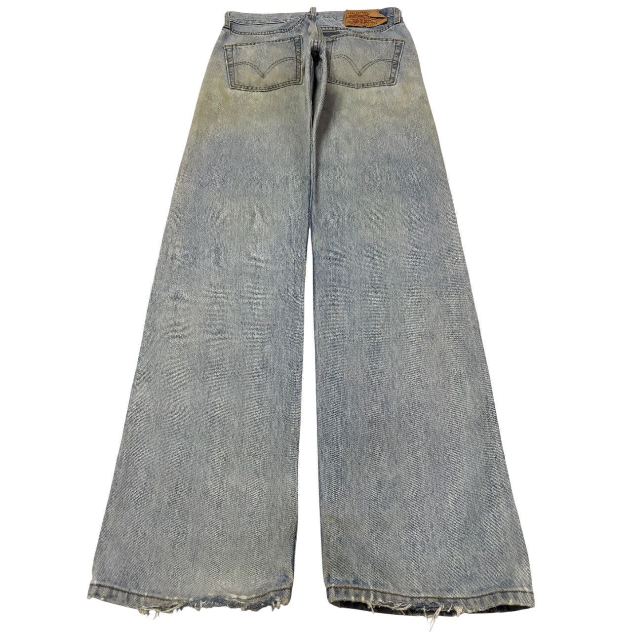 Levi's Vtg 90s Levis 501 Blue Wash Distressed Jeans Size US 30 / EU 46 - 2 Thumbnail