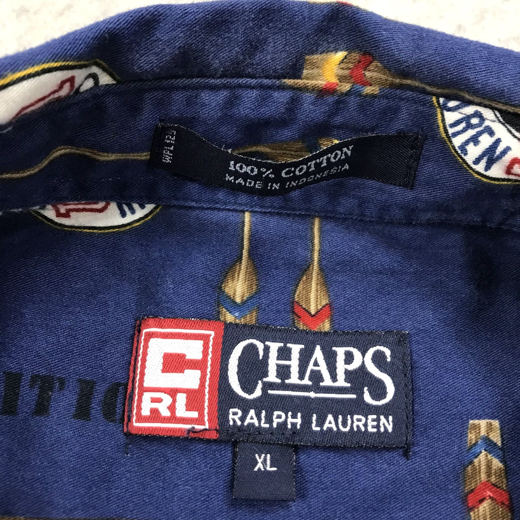 Ralph Lauren VINTAGE Ralph Lauren Shirt Mens XL Blue AOP Yachting Sailing Loud USA 90s Size US XL / EU 56 / 4 - 5 Thumbnail