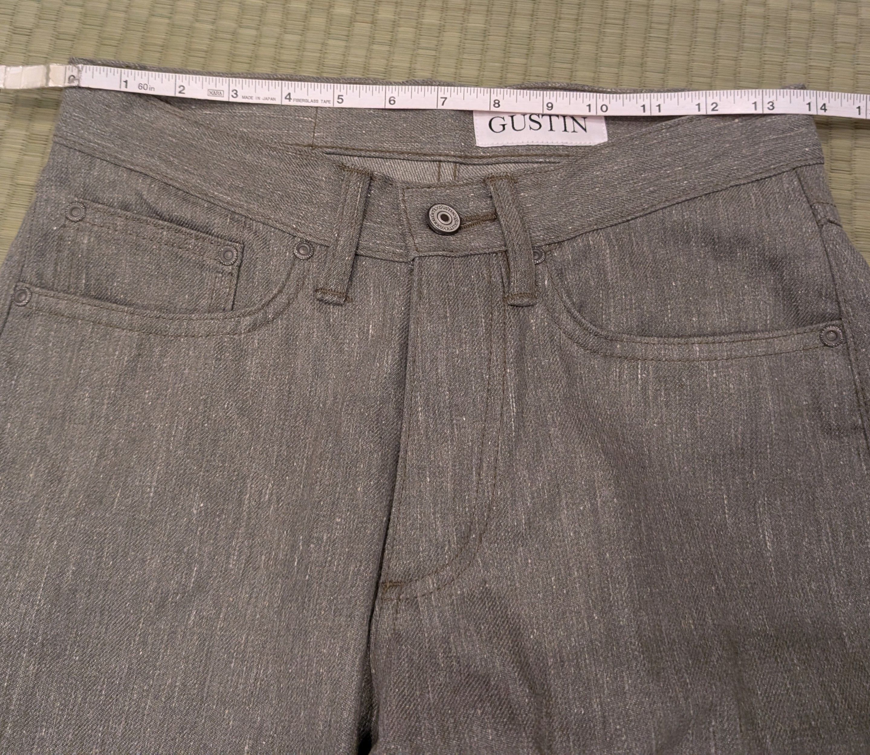 Gustin LNWOT Gustin #520 Heather Green Grey Selvedge Denim Jeans Size US 29 - 8 Thumbnail