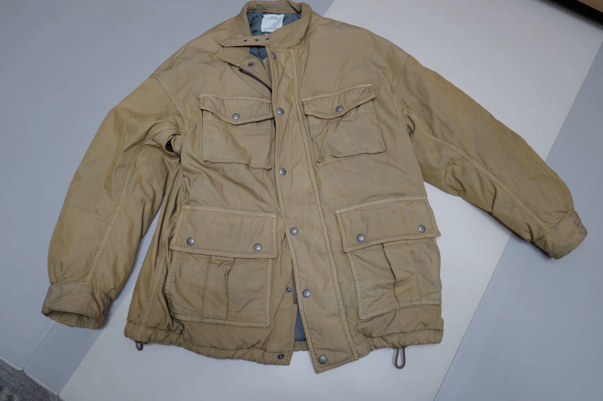 Visvim VISVIM KEESEY CHECK DOWN JACKET Beige | Grailed