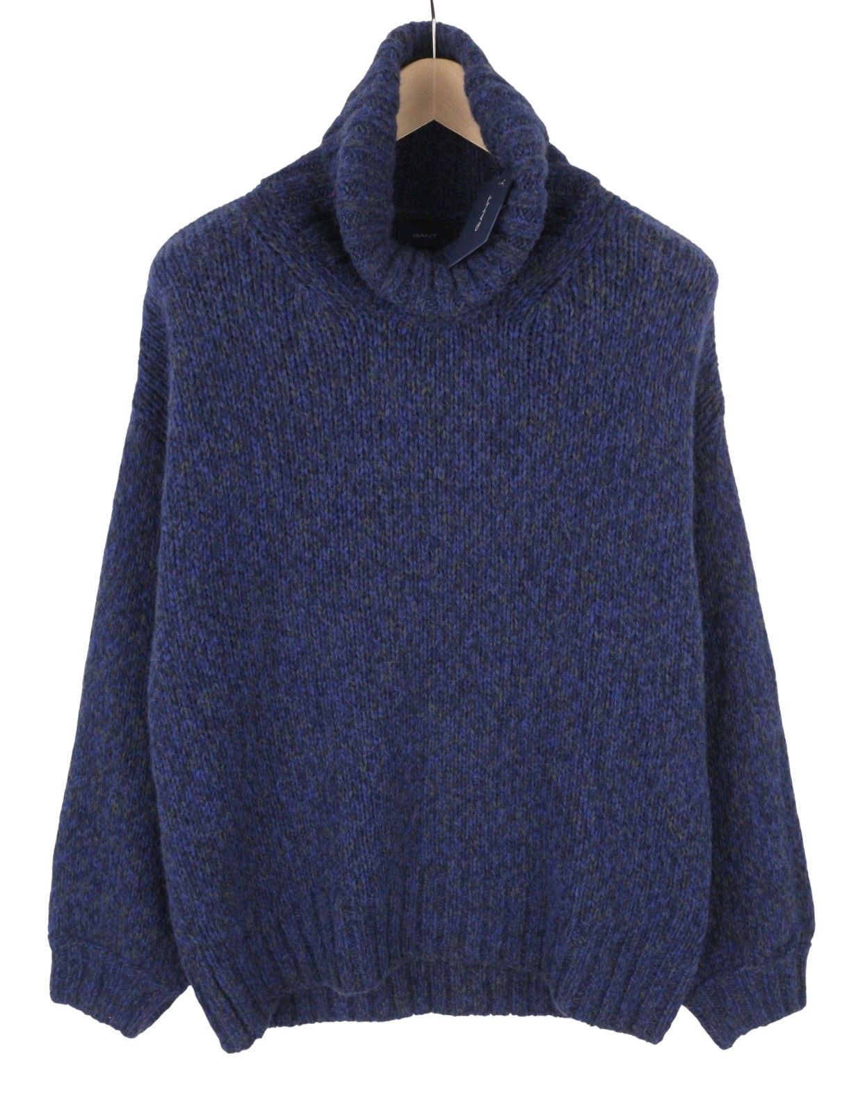 Gant MULTI YARN TURTLE L Evening Blue Wool Alpaca Jumper 87231 Size L / US 10 / IT 46 - 1 Thumbnail