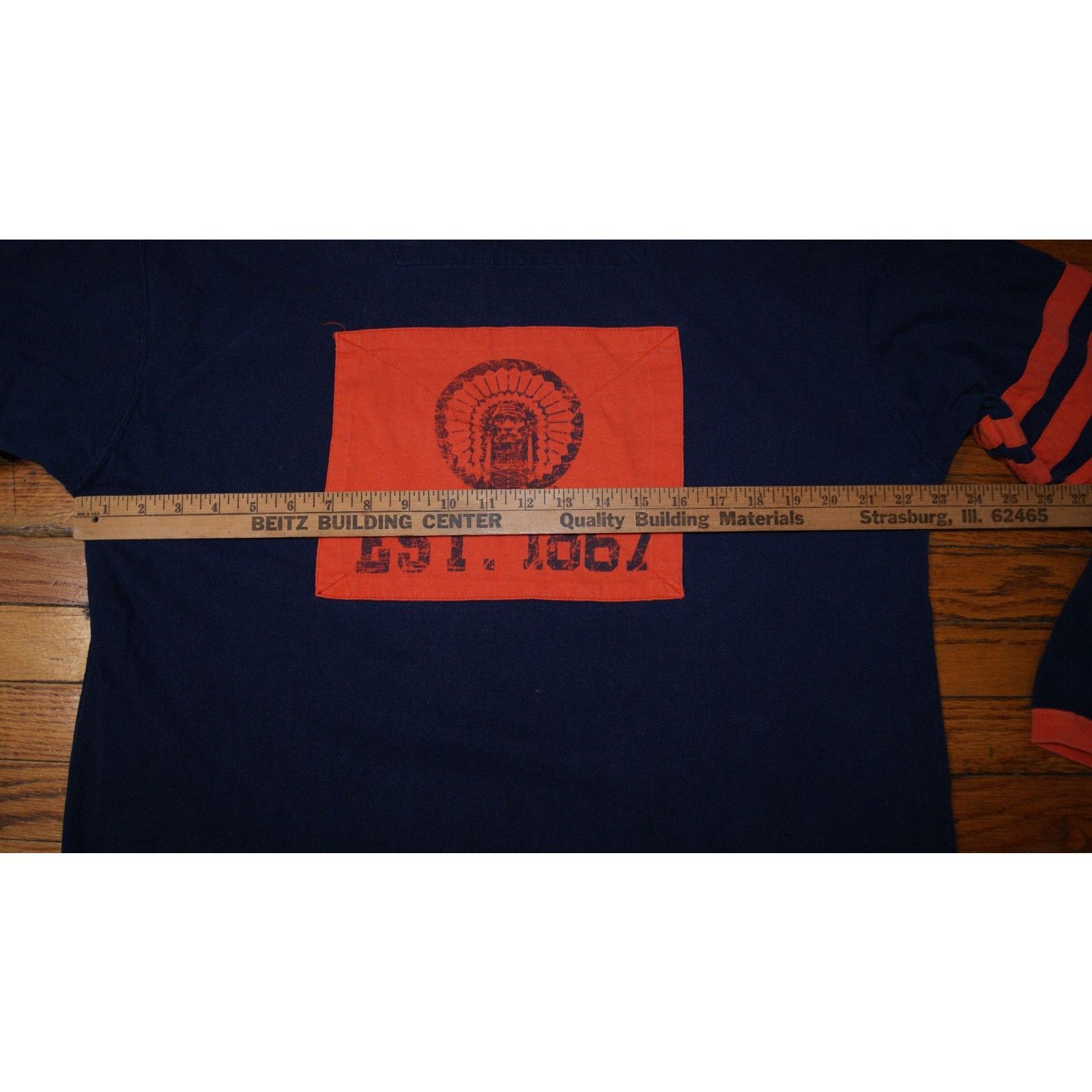 Pro Edge VTG Y2K ILLINOIS FIGHTING ILLINI Chief Football L TShirt Size US L / EU 52-54 / 3 - 8 Thumbnail