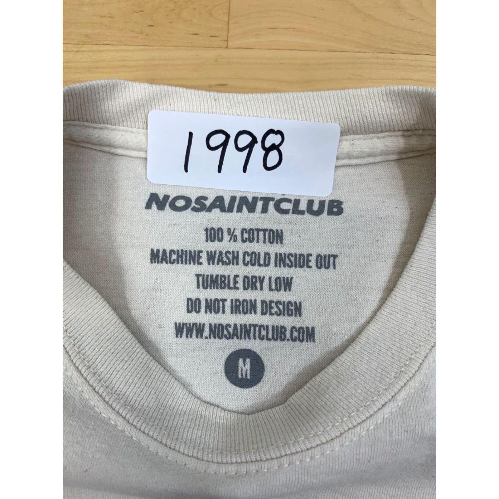 Vintage No Saint Club Graphic Tee Repercussions T Shirt Size M White Short Sleeve Mens Crew Neck T-Shirt Size US M / EU 48-50 / 2 - 5 Thumbnail
