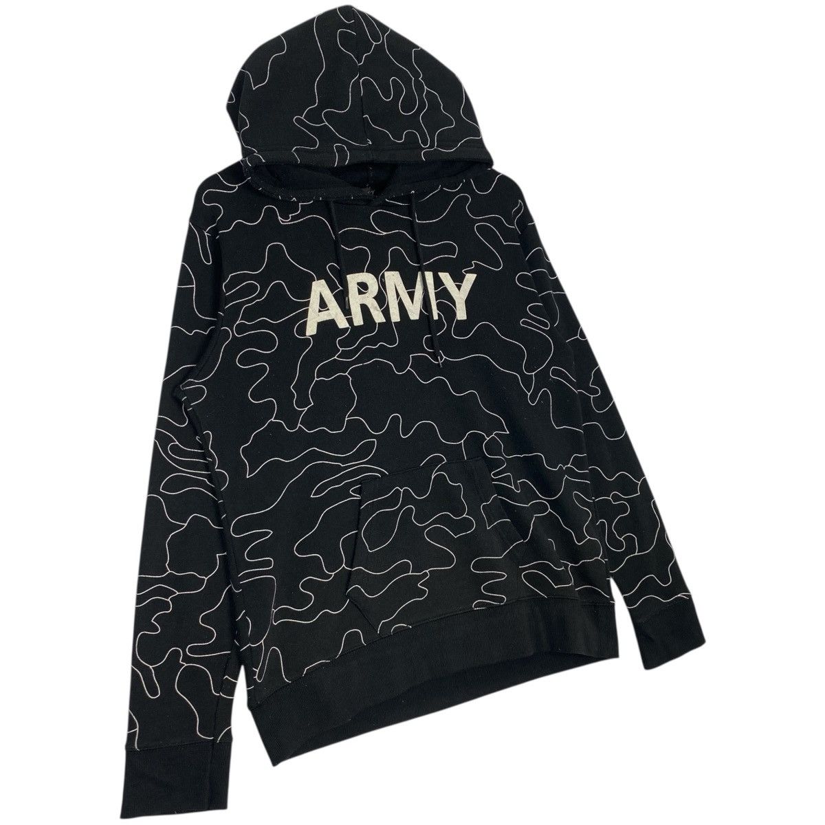 Vintage Vintage US ARMY Camouflage Hoodie Sweater Big Logo Black SzL Size US L / EU 52-54 / 3 - 3 Thumbnail