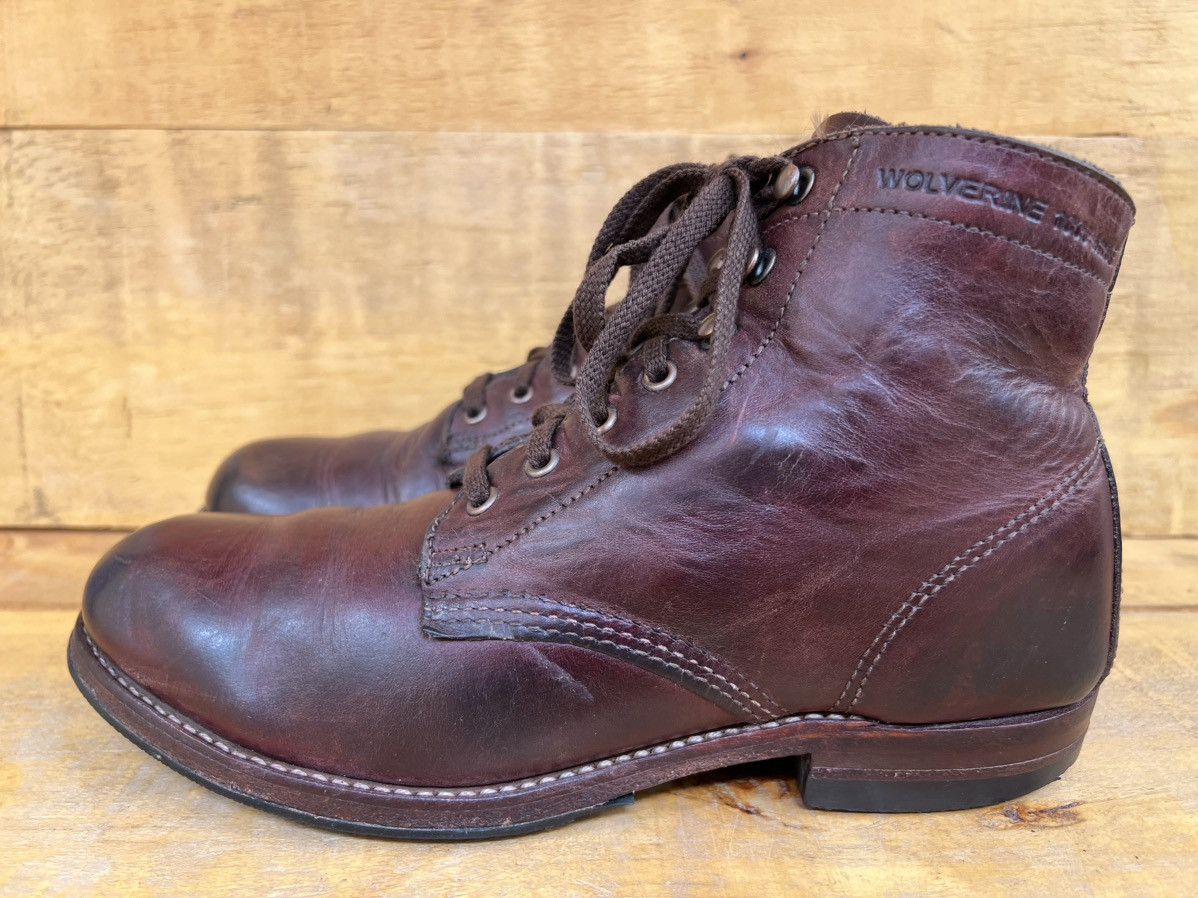 Wolverine Wolverine 1000 Mile Plain Toe Brown Leather Boots Size US 7 Size US 7 / EU 40 - 4 Thumbnail