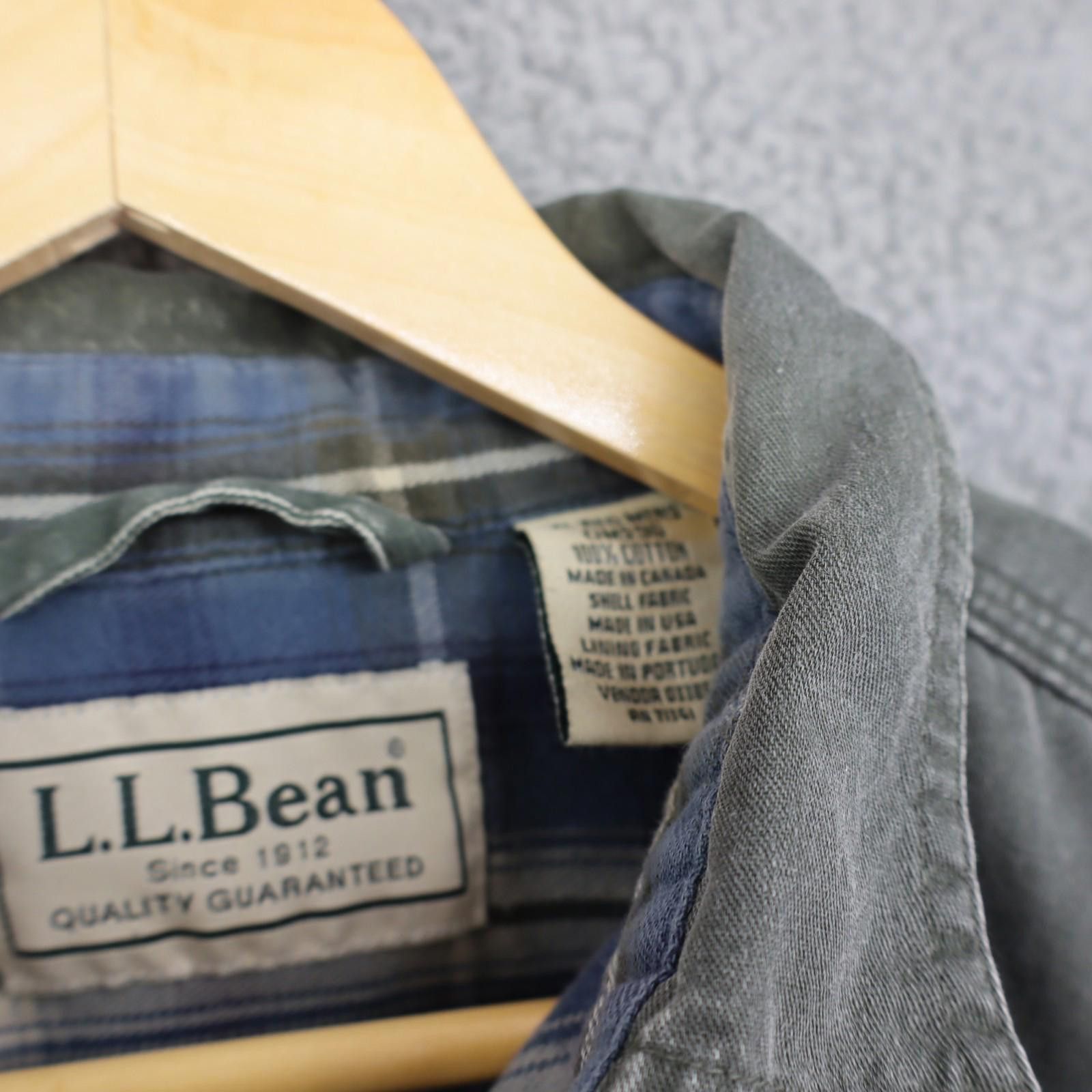 L.L. Bean LL Bean Flannel Lined Chore Shirt Men XL Regular Grey Green Size US XL / EU 56 / 4 - 3 Thumbnail