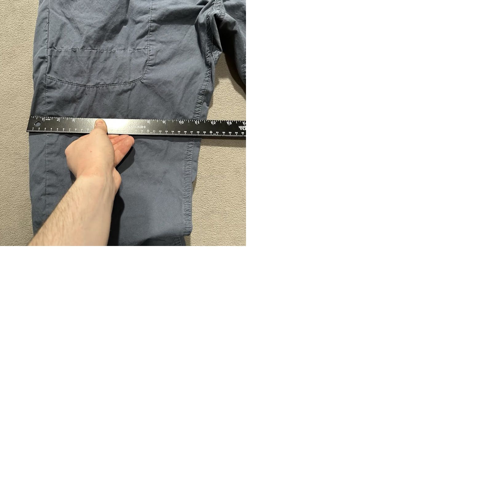 Vintage Crafted Pants Mens 38x30 Blue Tapered Utility Twisted Knee Cargo 3D Size US 38 / EU 54 - 11 Thumbnail