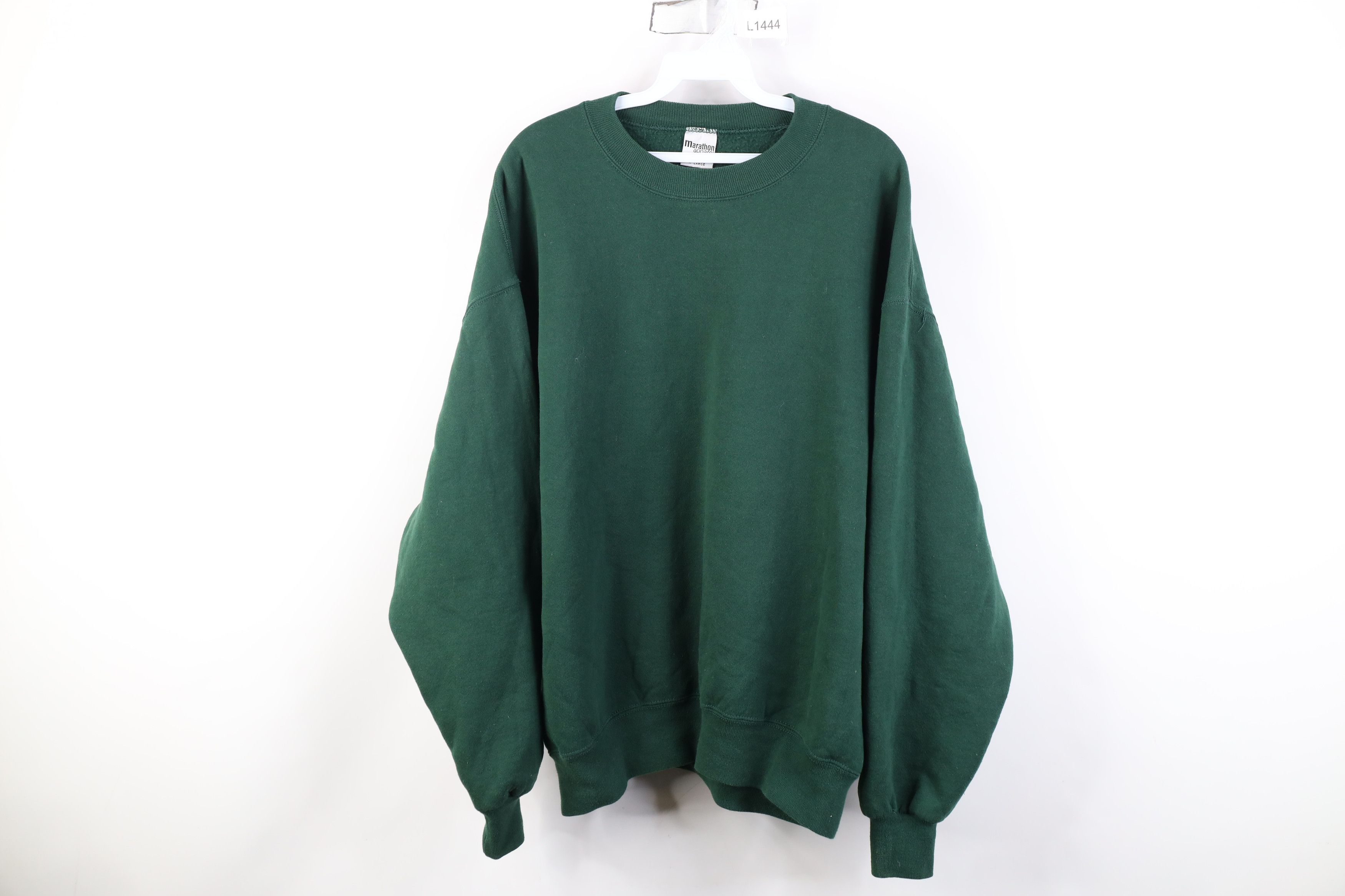 Vintage Vintage 90s Streetwear Crewneck Sweatshirt Hunter Green USA Size US XL / EU 56 / 4 - 1 Thumbnail