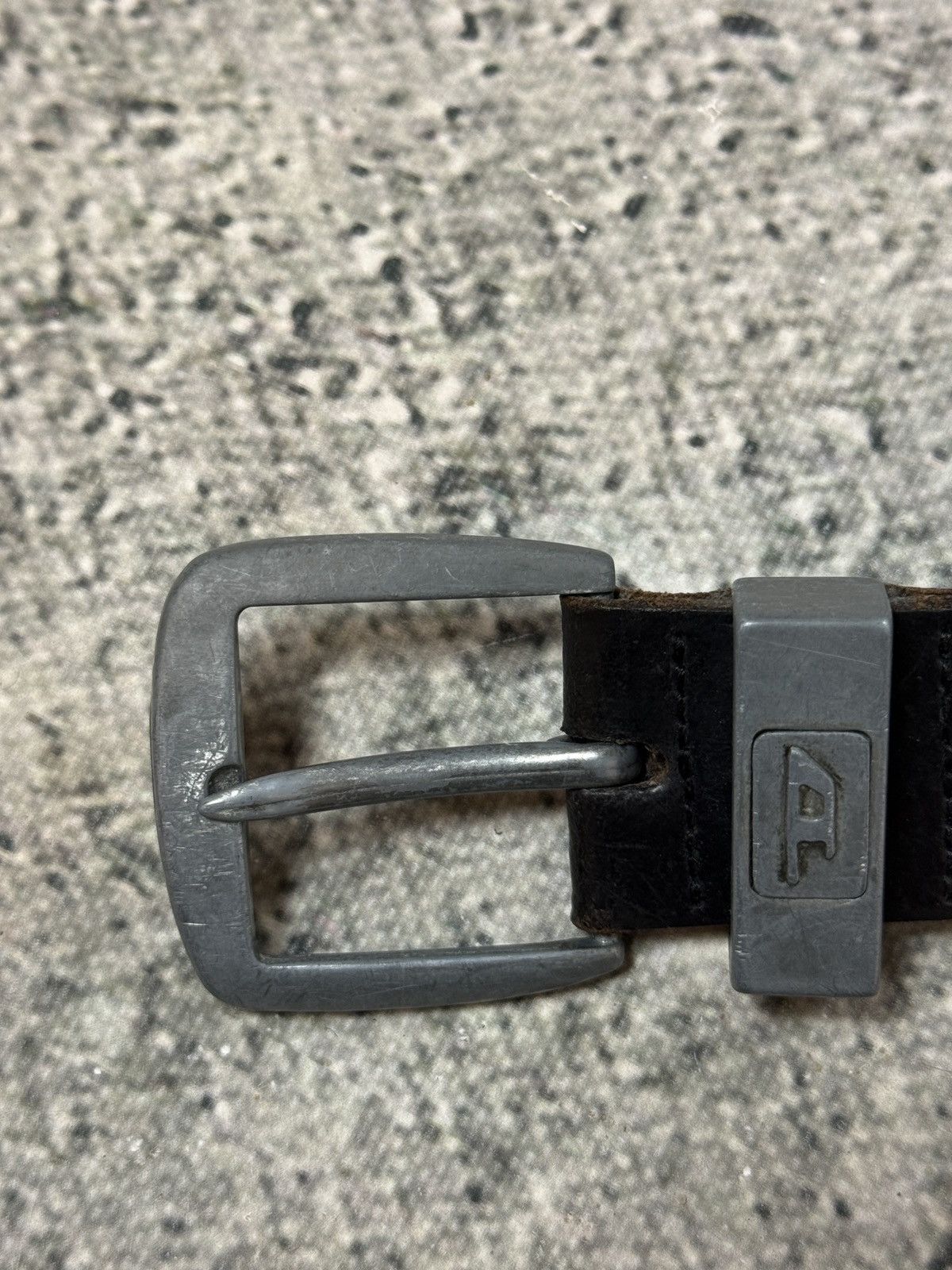 Diesel Diesel leather belt small buckle Y2K black Size 34 - 3 Thumbnail