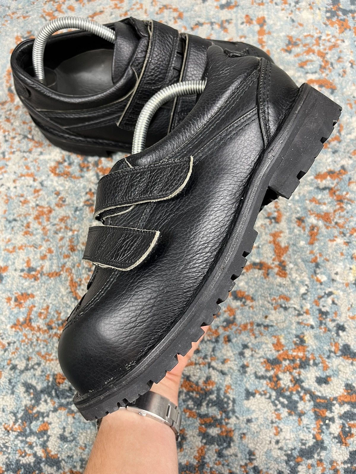 Vintage Vintage y2k Huge Oversized low top boots real leather crazy Size US 7 / EU 40 - 8 Thumbnail