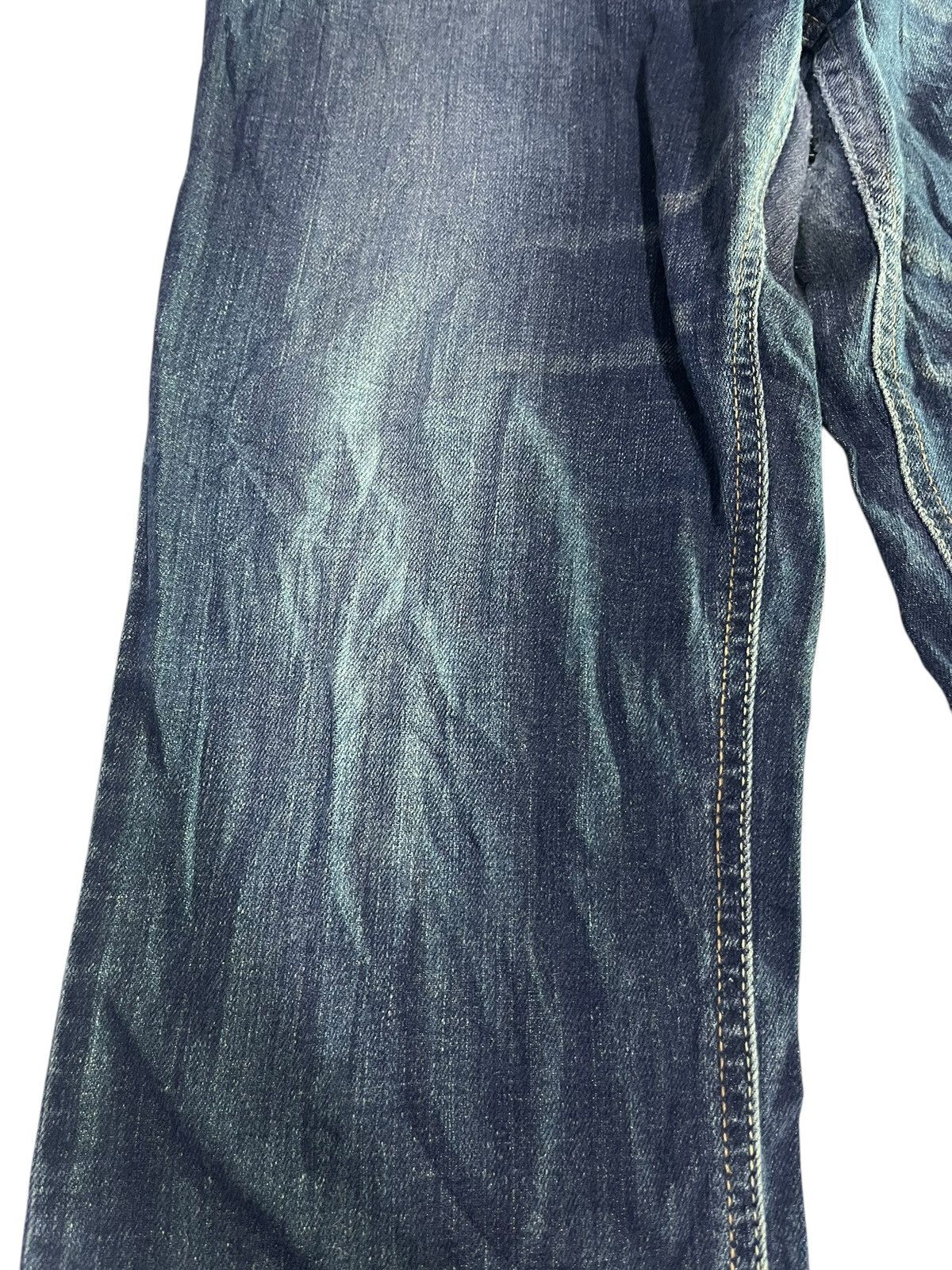 Japanese Brand 🇯🇵 FLARE Y2K C SEVENTEEN DENIM JEANS Size US 35 - 4 Thumbnail