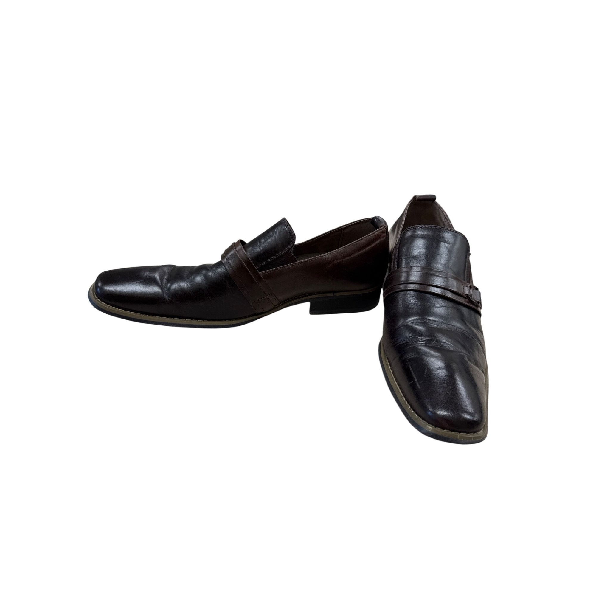Designer Paulo Solari Mens Brown Black Leather Oxford Shoes 11M SKU 7 Size US 11 / EU 44 - 2 Thumbnail