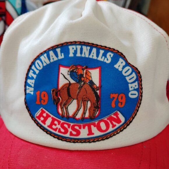 Other Vintage Hesston National Finals Rodeo 1979 Trucker Hat Size ONE SIZE - 2 Thumbnail