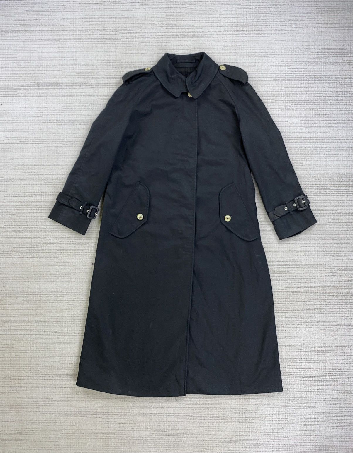 Burberry Vintage Burberry Full Black Trench Coat Size M / US 6-8 / IT 42-44 - 3 Thumbnail