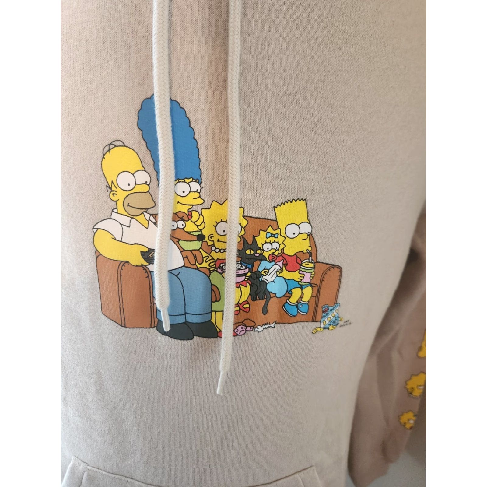 H&M H&M The Simpsons Hoodie Sweatshirt Unisex Adult Small Beige Pullover Hooded Graphic Print Pockets South 90s? Size US S / EU 44-46 / 1 - 2 Thumbnail