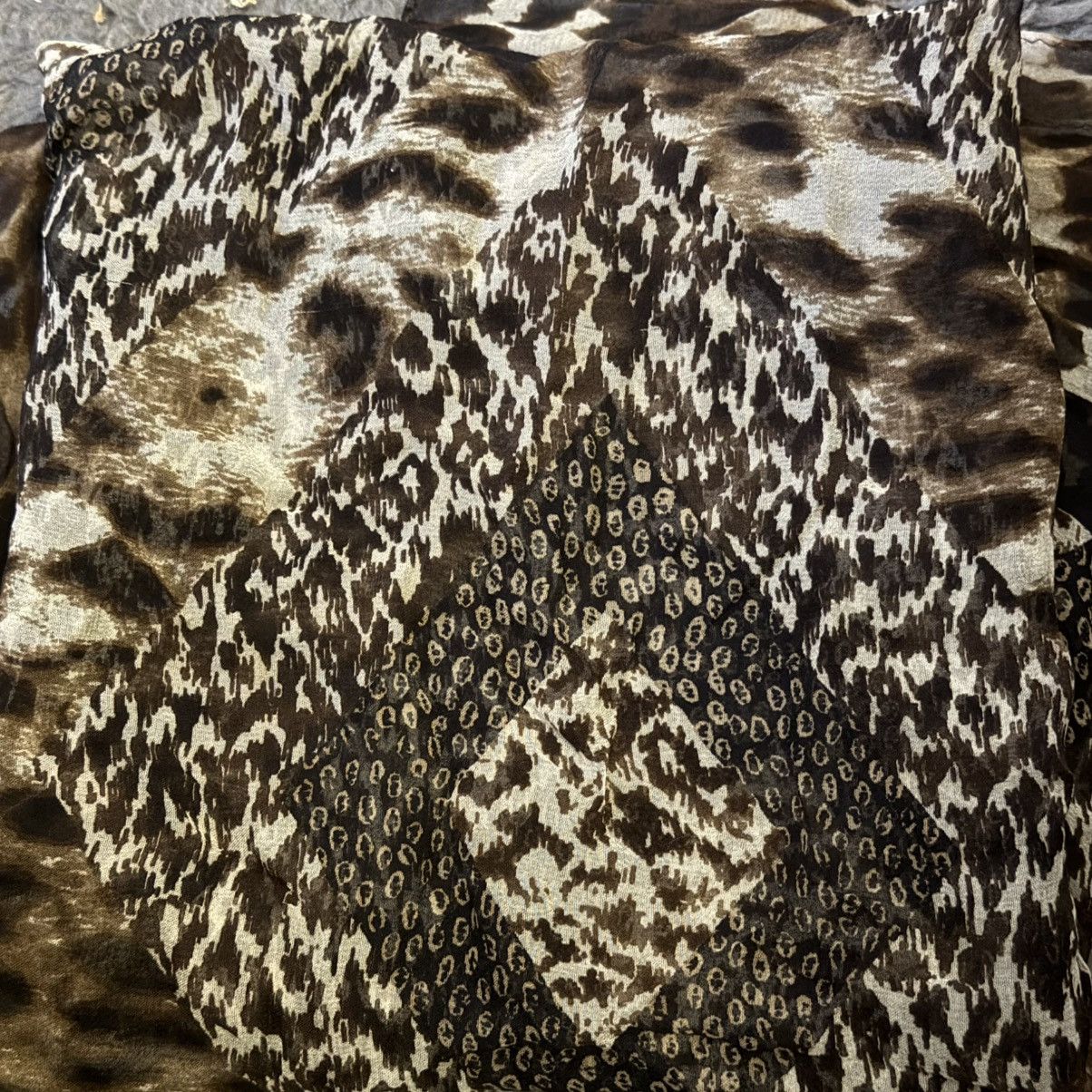 Oscar De La Renta Oscar de la Renta leopard print silk scarf Size ONE SIZE - 2 Thumbnail