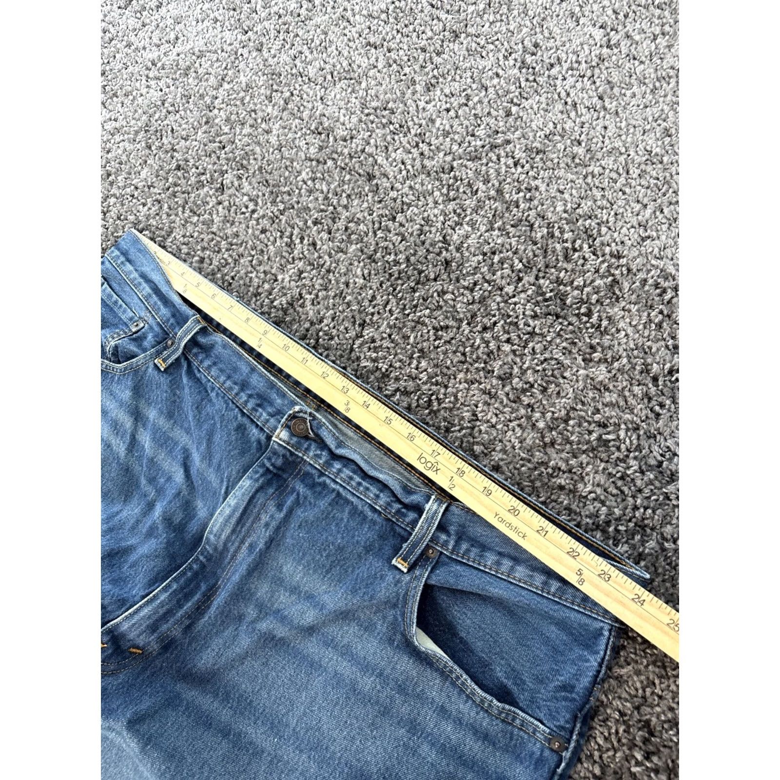 Levi's Levi's 469 Shorts Mens 48 Blue Denim Bermuda 5-Pocket Logo Pockets Workwear Casual Jeans Short Community City Size US 32 / EU 48 - 5 Thumbnail