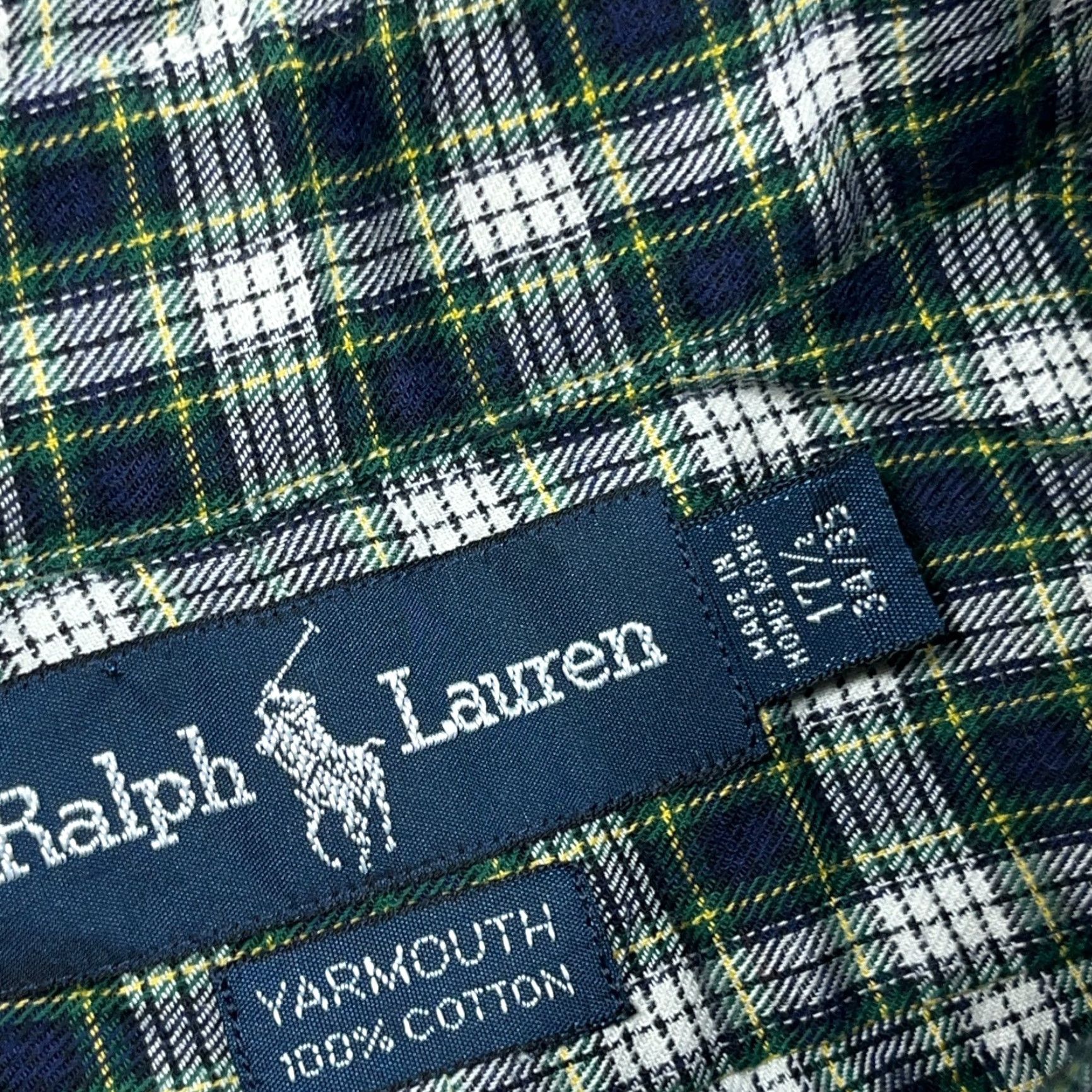 Ralph Lauren Ralph Lauren Button-Up Shirt Men XL Plaid Flannel Blue Green Cotton Collar Button-Front Casual All Seasons Size US XL / EU 56 / 4 - 3 Thumbnail
