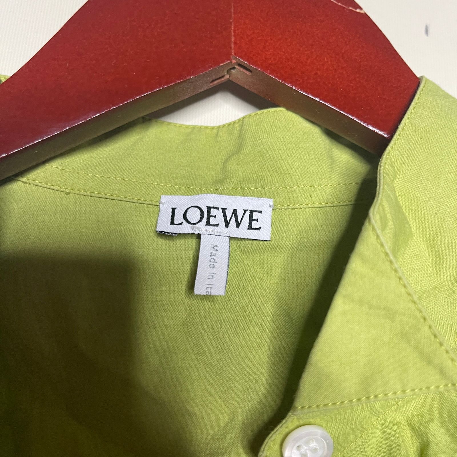Loewe Loewe Cotton shirt dress in Lime Green sz FR 38 US 4-6 Size S / US 4 / IT 40 - 7 Thumbnail
