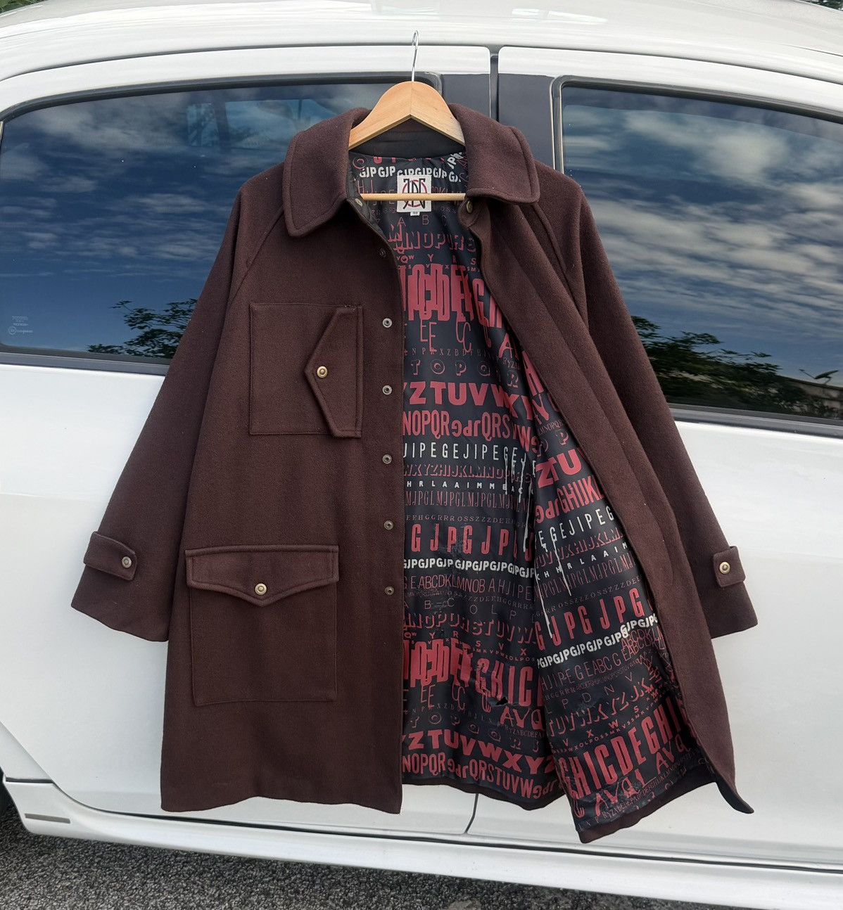 Jean Paul Gaultier Vintage JPG Paris Distressed Wool Blend Long Coat Size US L / EU 52-54 / 3 - 3 Thumbnail