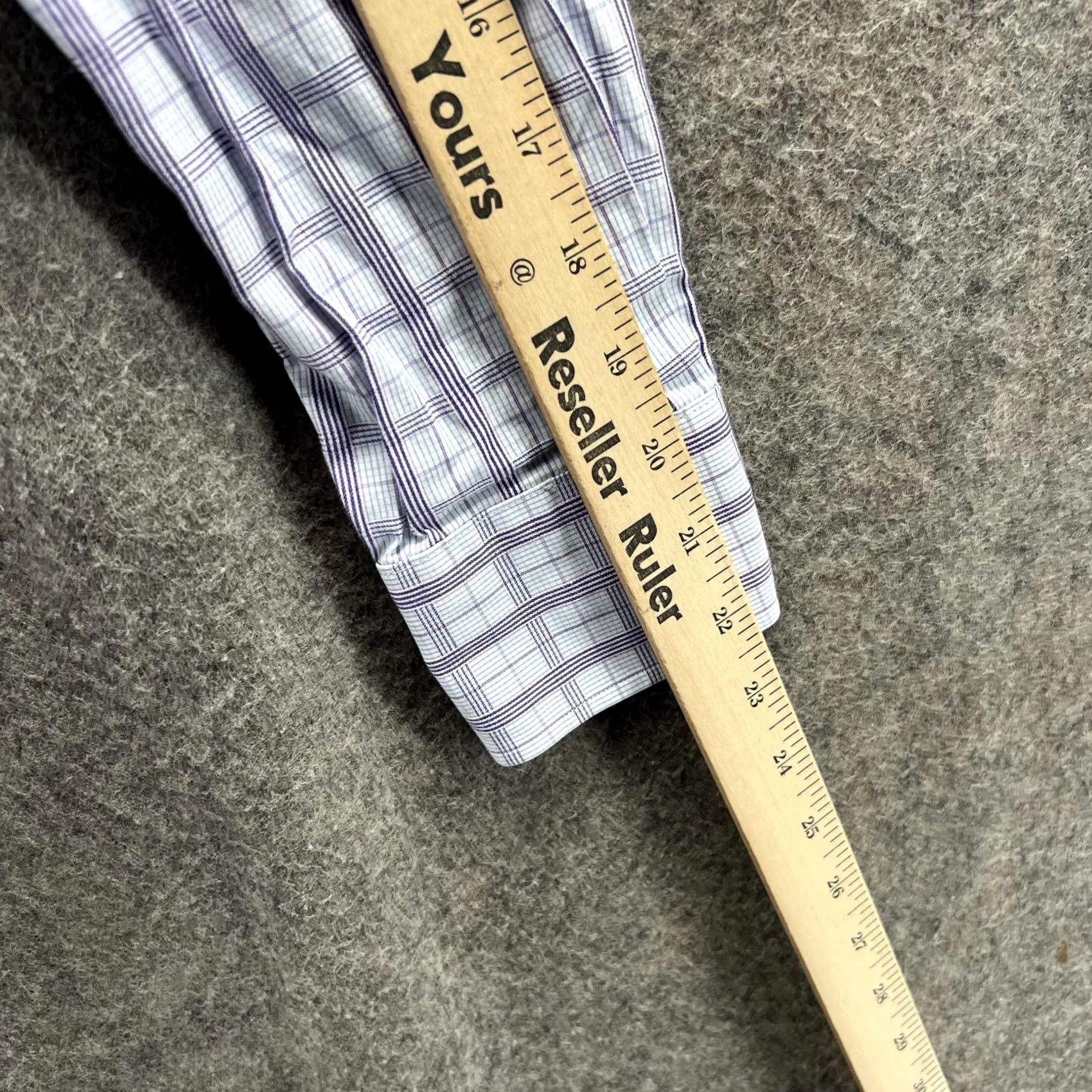 Hugo Boss VINTAGE Hugo Boss Shirt Men 15 32/33 Purple Blue Button-Down Plaid Check Sharp Fit Size US M / EU 48-50 / 2 - 4 Thumbnail