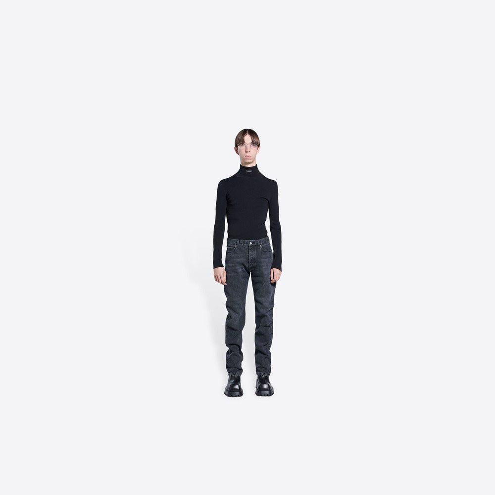 Balenciaga o1in1g0125 Year Of The Tiger Normal Fit Denim Pant Black Size US 29 - 3 Thumbnail