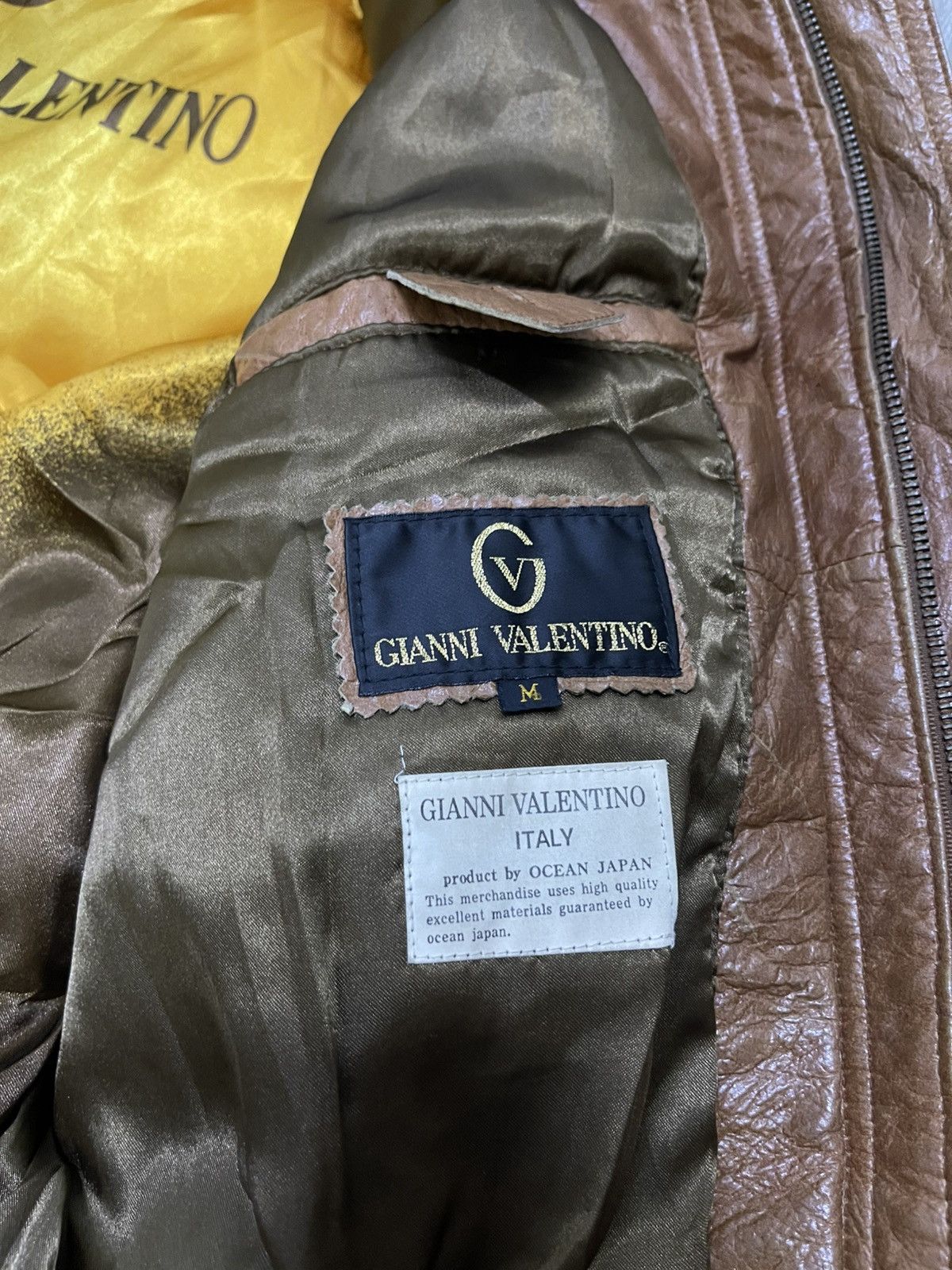 Gianni Valentino 🔥Vintage Gianni Valentino Leather Jacket Big Spellout Logo🔥 Size US M / EU 48-50 / 2 - 17 Thumbnail