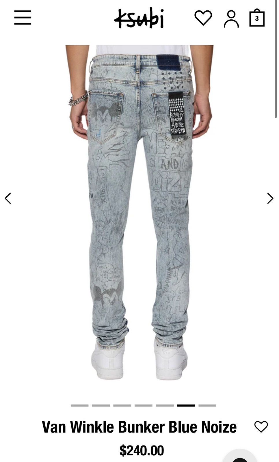 Ksubi Van Winkle Bunker Blue Noize Size US 32 / EU 48 - 17 Thumbnail