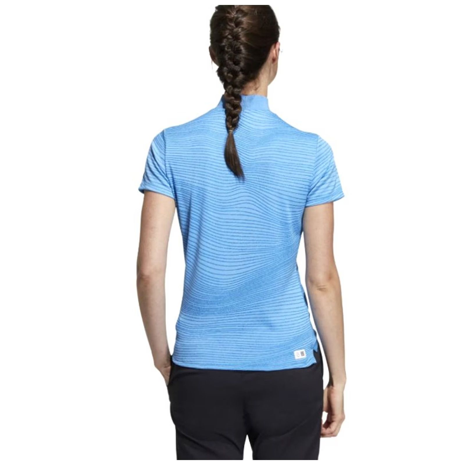 Adidas adidas Polo Shirt Blue Small Striped Short Sleeve Pullover Women Slim Regular Logo Capable Casual Shirt Womens Polo Small Blue adidas Size S / US 4 / IT 40 - 2 Thumbnail