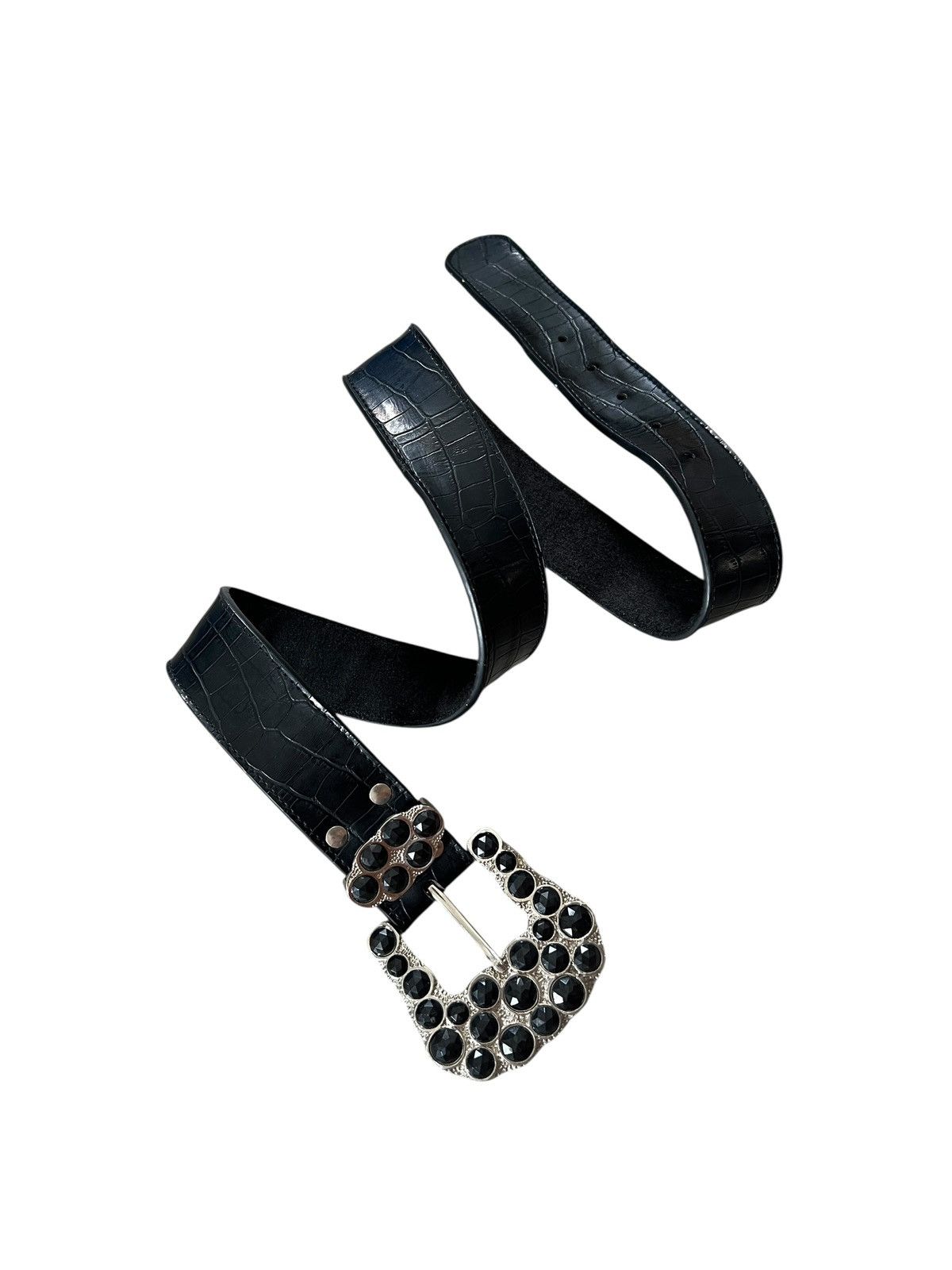 LOWBOX Lowbox 🇯🇵 Crocodile Pattern Leather Belt Size 34 - 3 Thumbnail