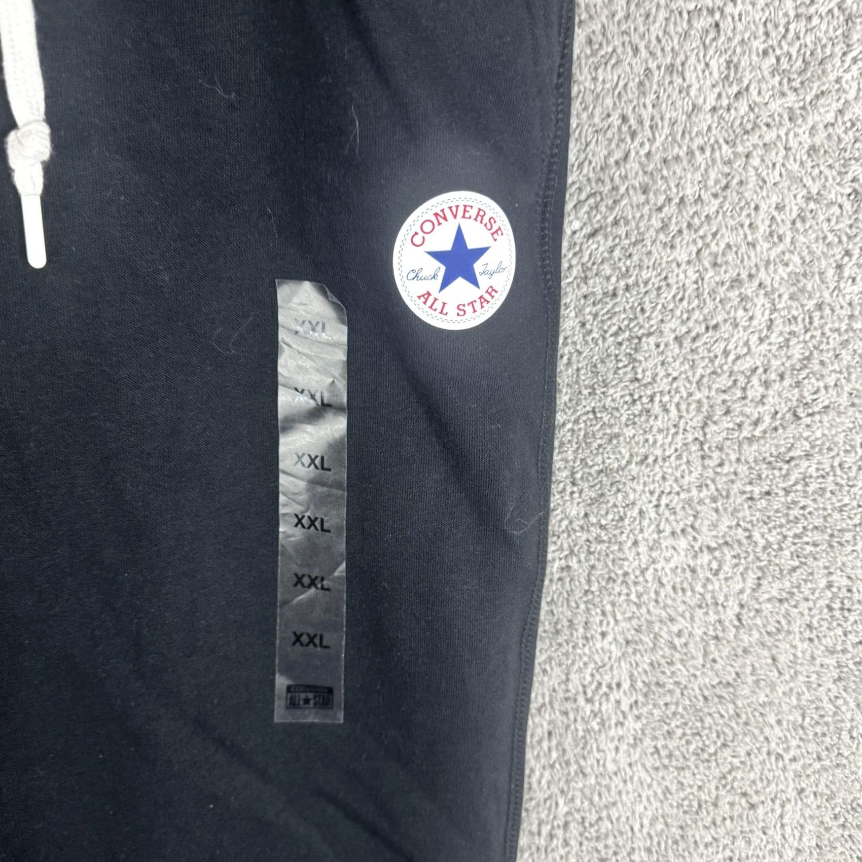 Converse Converse Jogger Pants Mens 2XL Black Fleece Drawstring Pockets Ankle Cuffed All Star Tapered Knit Sportswear Activewear Casual Womens?No Size US 39 - 4 Thumbnail