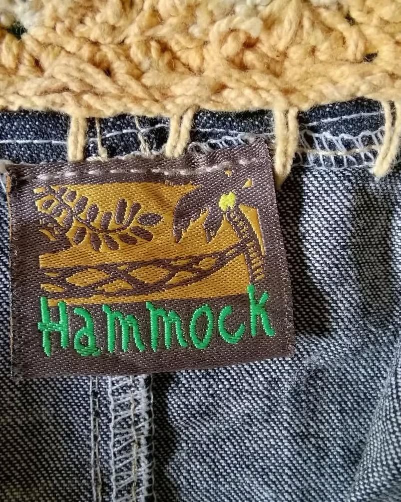 Vintage Hammock Denim Mini Skirt Insane Y2K Handmade Crochet Nepal Size 29" - 4 Thumbnail