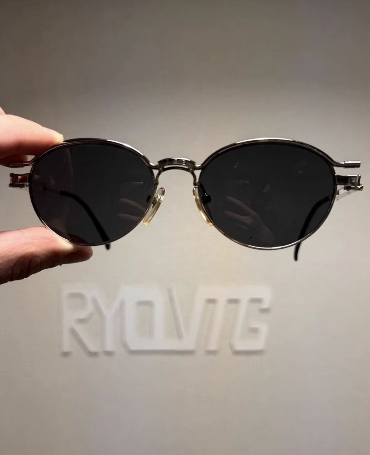 Jean Paul Gaultier Round Frame Black Sunglasses Size ONE SIZE - 3 Thumbnail