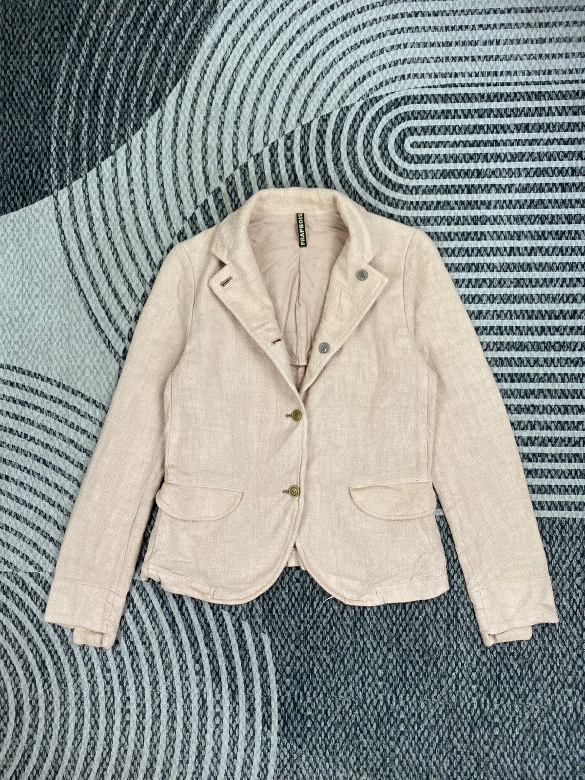 Frapbois Vtg Frapbois X Issey Miyake Light Pink Blazer Style Jacket Size S / US 4 / IT 40 - 1 Thumbnail