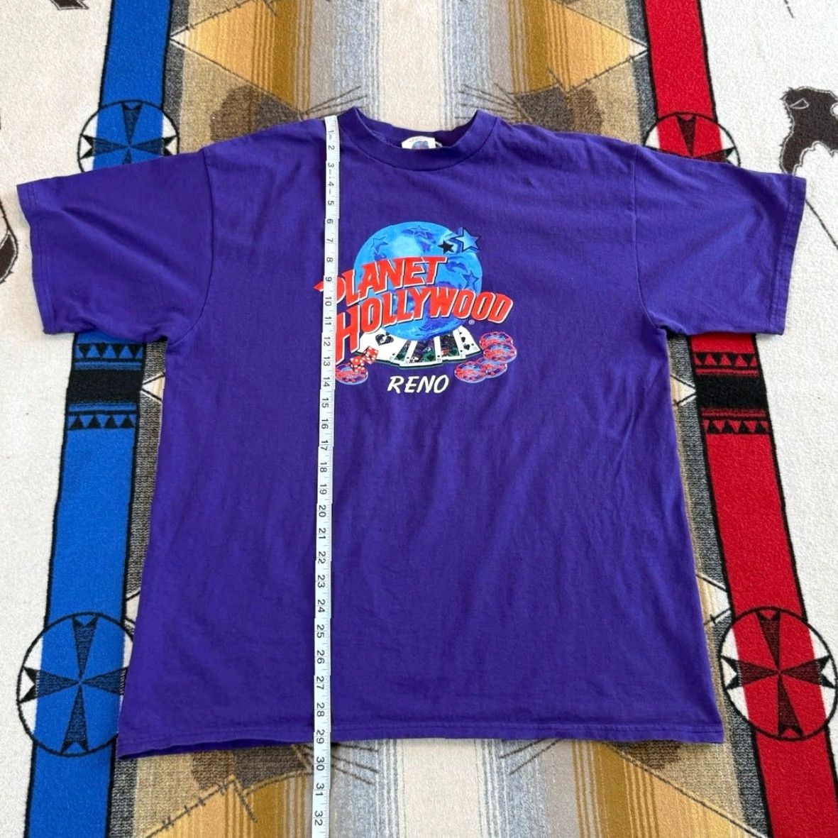 Planet Hollywood VINTAGE Planet Hollywood Reno Shirt XL Purple Made In USA 90s Mens Short Sleeve Size US XL / EU 56 / 4 - 7 Thumbnail