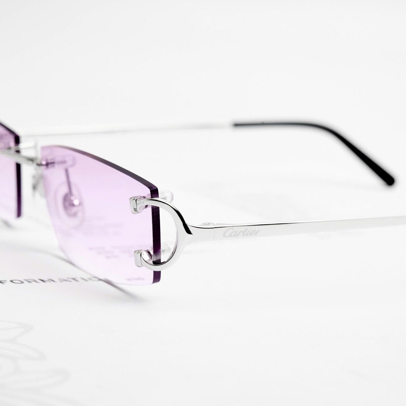 Cartier CARTIER CT0092O 002 TWILIGHT MAUVE SUNGLASSES Size ONE SIZE - 3 Thumbnail