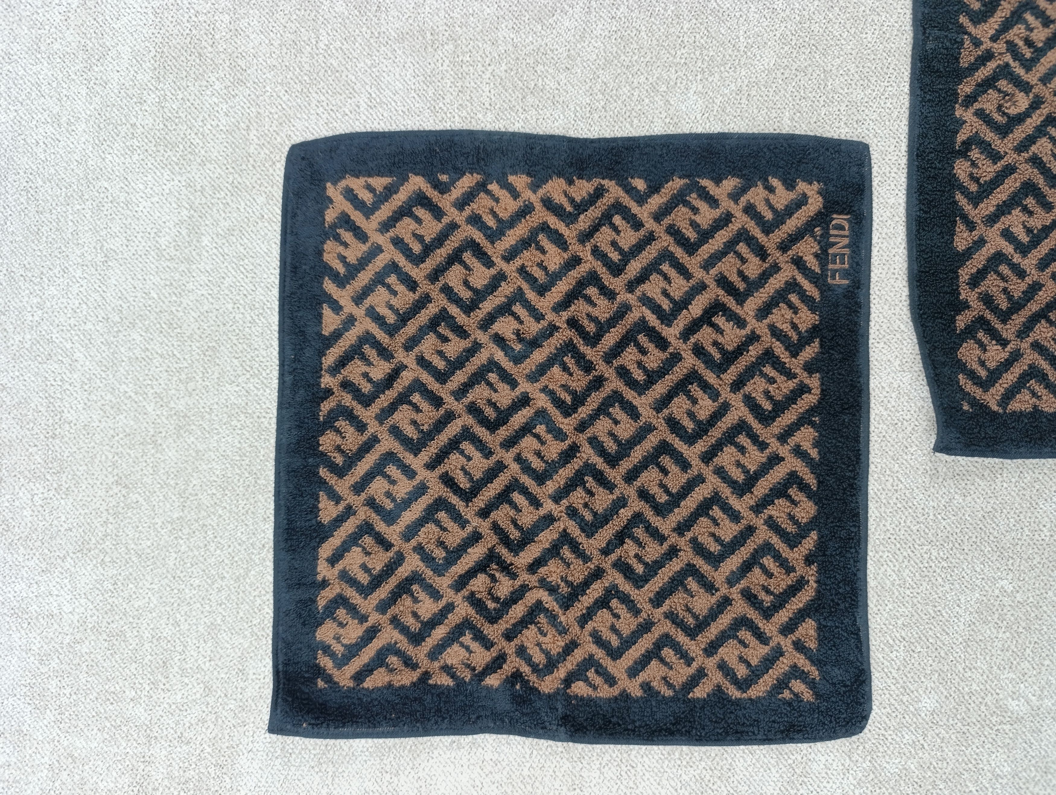 Fendi FENDI MONOGRAM TWO SMALL HANDS COTTON TOWEL VINTAGE Size ONE SIZE - 7 Thumbnail