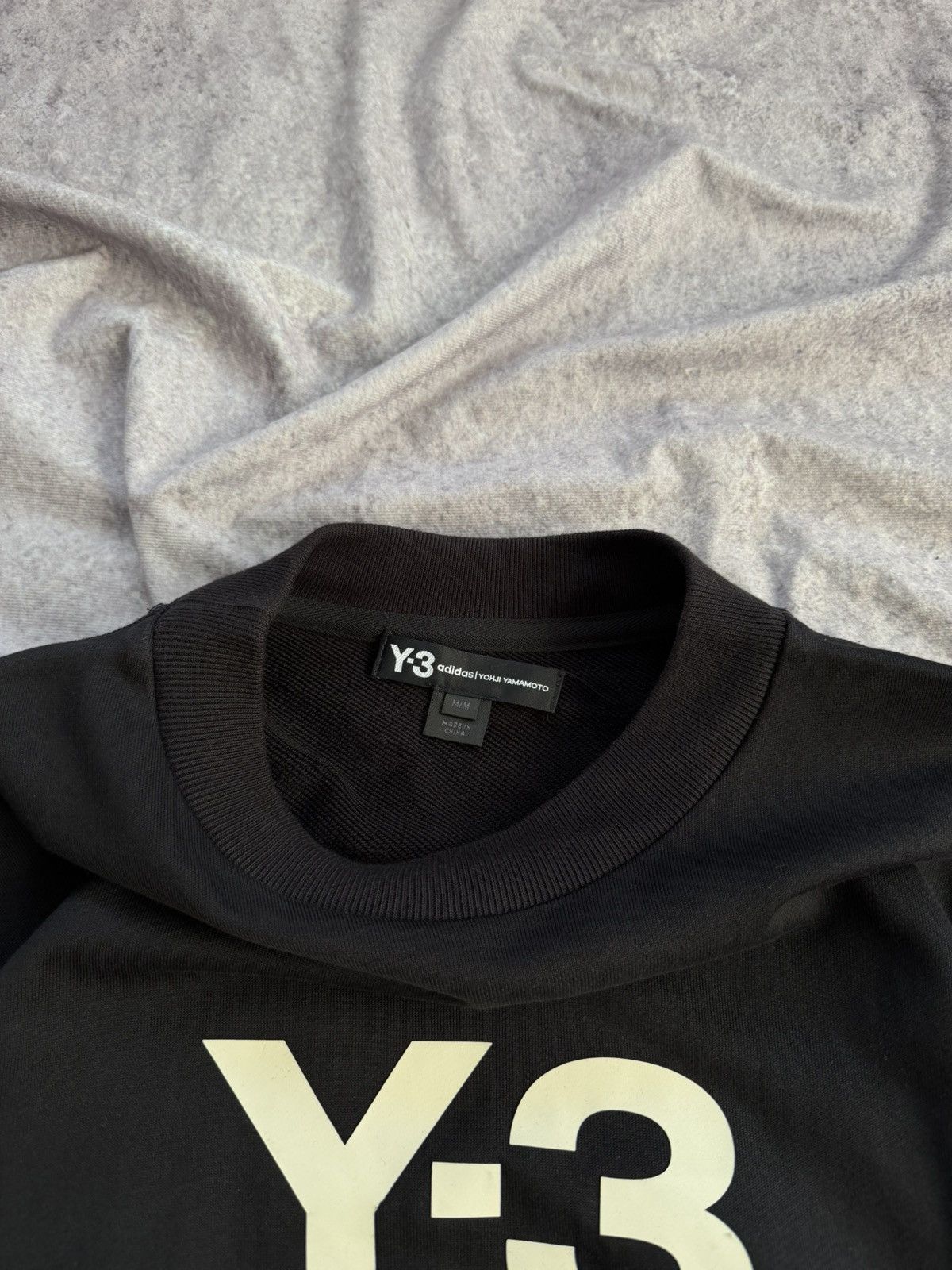 Adidas × Y-3 Y-3 Adidas Yohji Yamamoto Sweatshirt Stacked Logo Crewneck Size US M / EU 48-50 / 2 - 8 Thumbnail