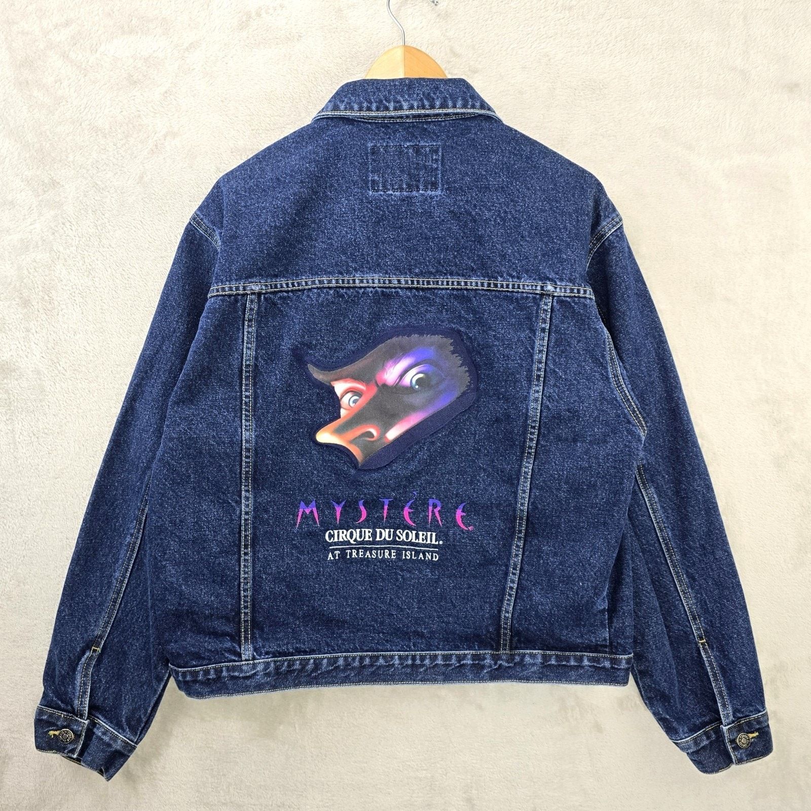 Other Vintage Mystere Cirque Du Soleil Denim Jean Jacket Large Size L / US 10 / IT 46 - 1 Thumbnail