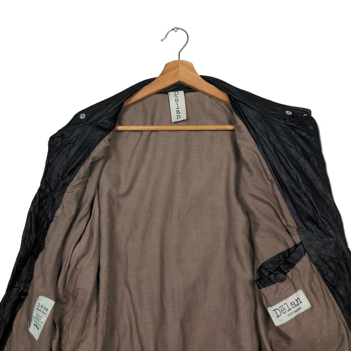 Vera Pelle 🔥CROPPED LEATHER JACKET BIKER ASYMMETRICAL DELAN ITALY Size US M / EU 48-50 / 2 - 16 Thumbnail