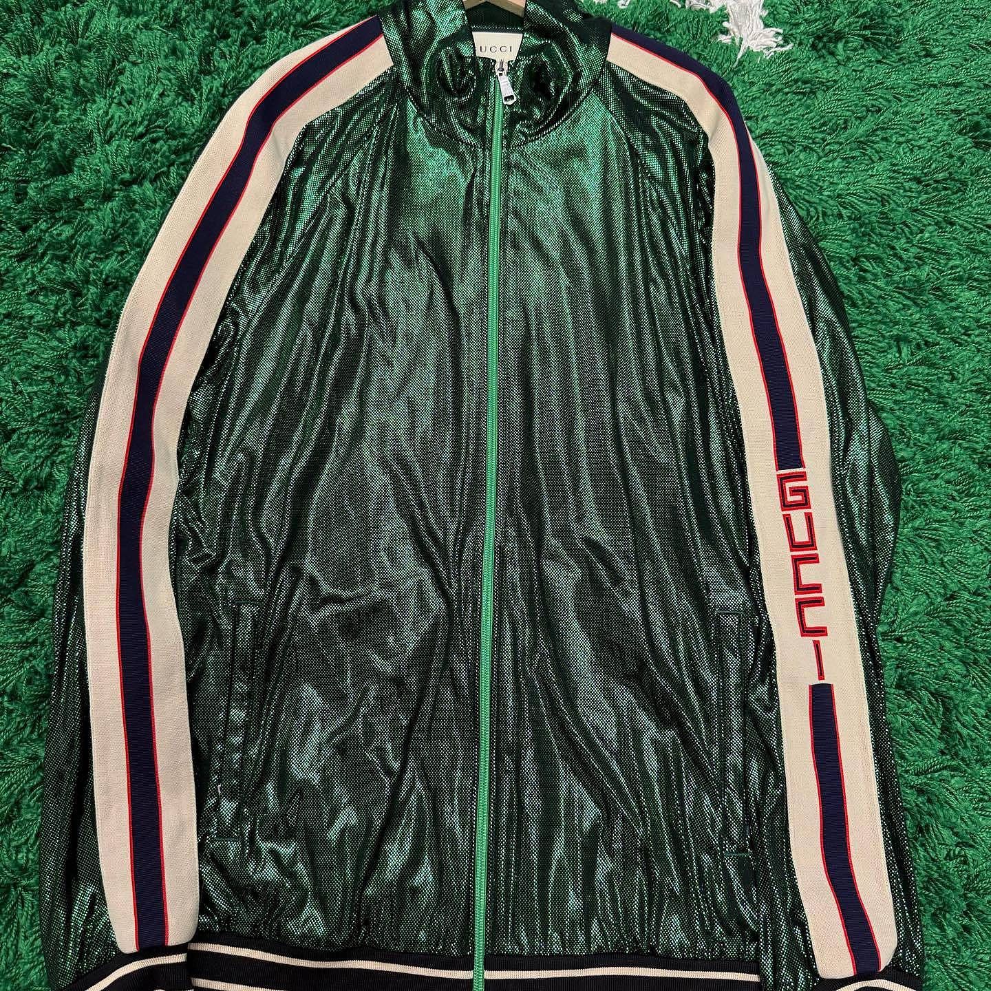 Gucci Gucci Metallic Logo Stripe Track Jacket Size S Size US S / EU 44-46 / 1 - 1 Thumbnail