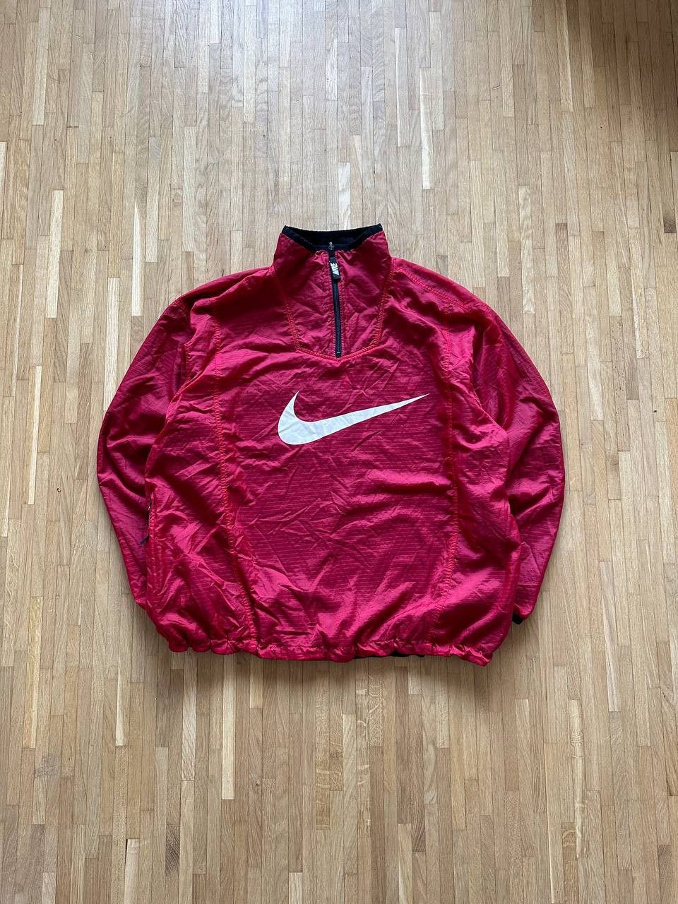 image of Vintage Neylon Nike Jacket/polar in Red, Men's (Size Large)