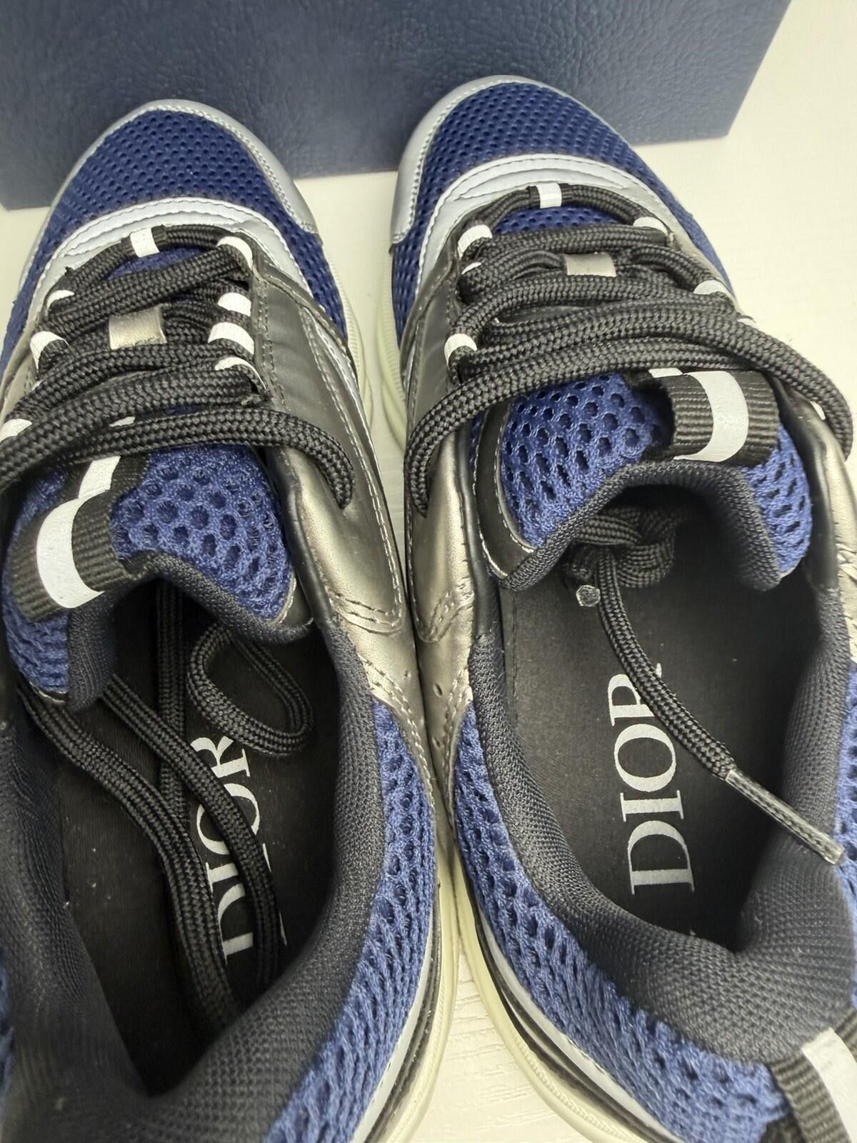 Dior Dior B22 Sneakers Blue Silver Mesh Trainers Men’s EU 40 Size US 7 / EU 40 - 5 Thumbnail